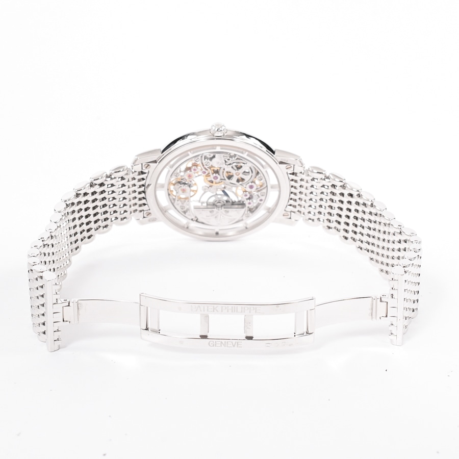 PATEK PHILIPPE 自動巻き時計 ホワイト文字盤 スケルトン カラトラバ コンプリケーション スケルトン | 5180/1G-010