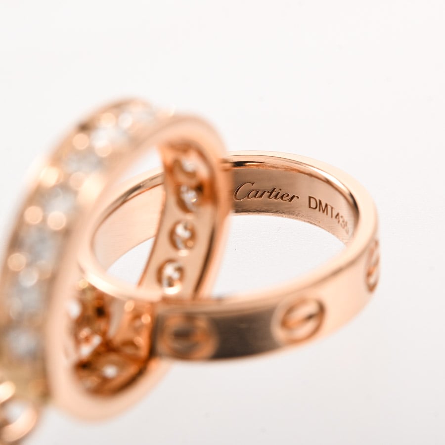 [Cartier]B7013900 18Kピンクゴールド(ローズゴールド) CRB7013900 - LOVE ネックレス、セミパヴェ - ピンクゴールド