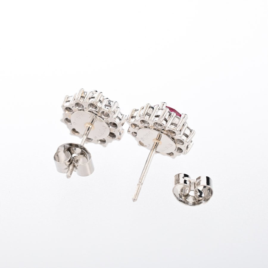 ルビー ピアス | プラチナ900 | 中古A品| レディース│ノンブランド