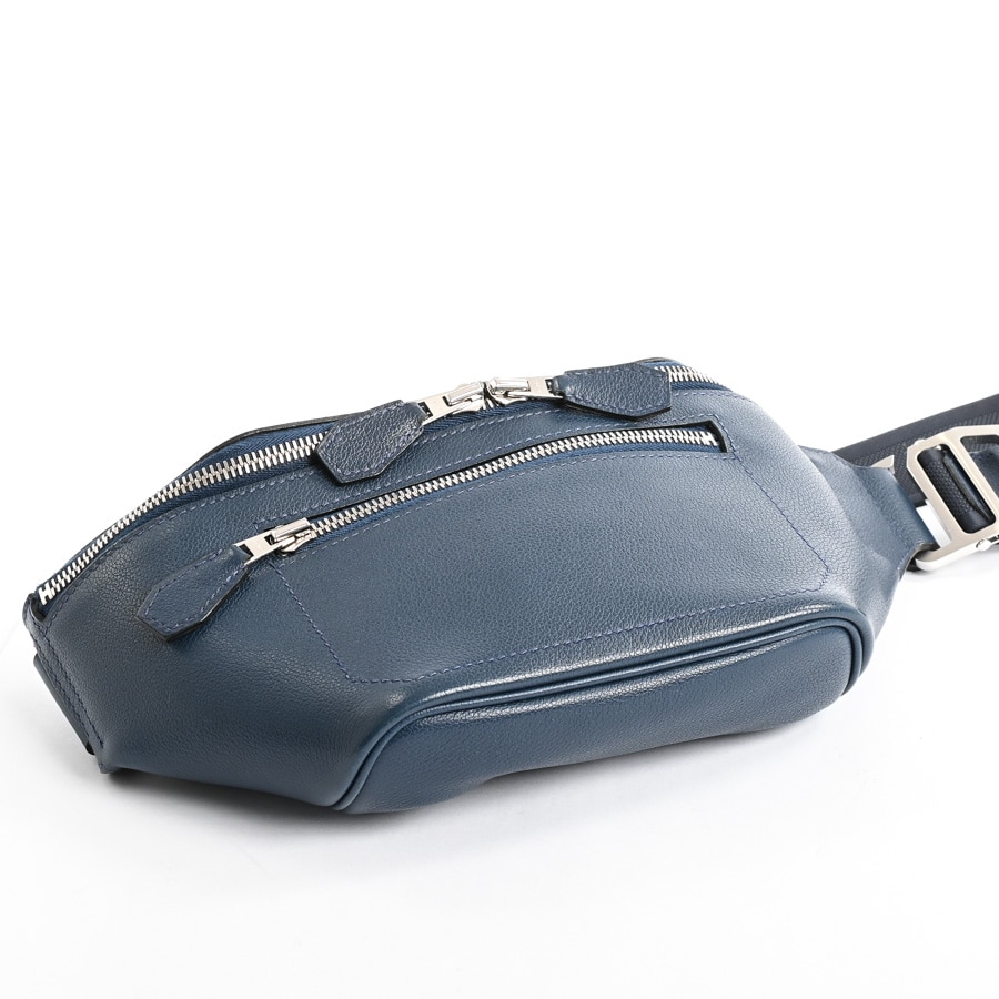 エルメス　シティスライド　ＰＭ エルメス HERMES シティスライドPM Z刻印 ブラック/ネイビー/SV金具