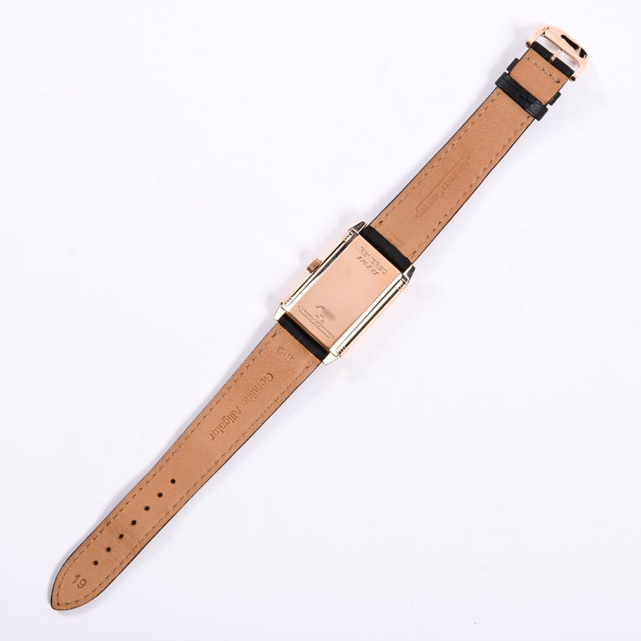 美品 ジャガールクルト アリゲーター ピンクベルト （Jaeger lecoultre  