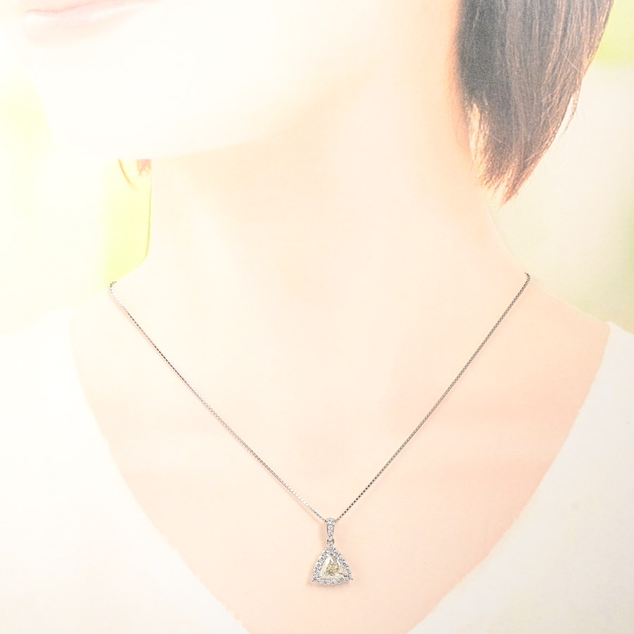 イエローダイヤ ネックレス | プラチナ900/850 | 中古A品