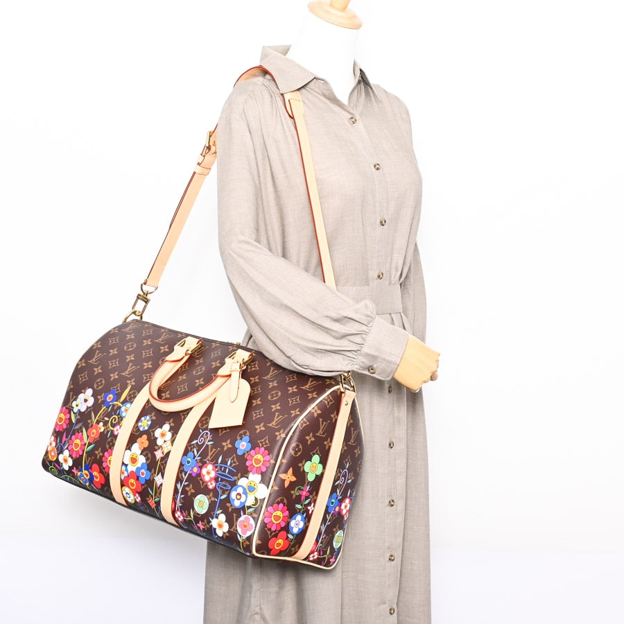 LOUIS VUITTON - ルイヴィトン LOUIS VUITTON キーポル・バンドリエール 45 M14182 モノグラム 村上隆 LV×TK ショルダーバッグ 旅行バッグ カバン 2WAYバッグ  ボストンバッグ モノグラムキャンバス ブラウン 未使用 LOUIS VUITTON - ルイヴィトン LOUIS VUITTON キーポル・バンド