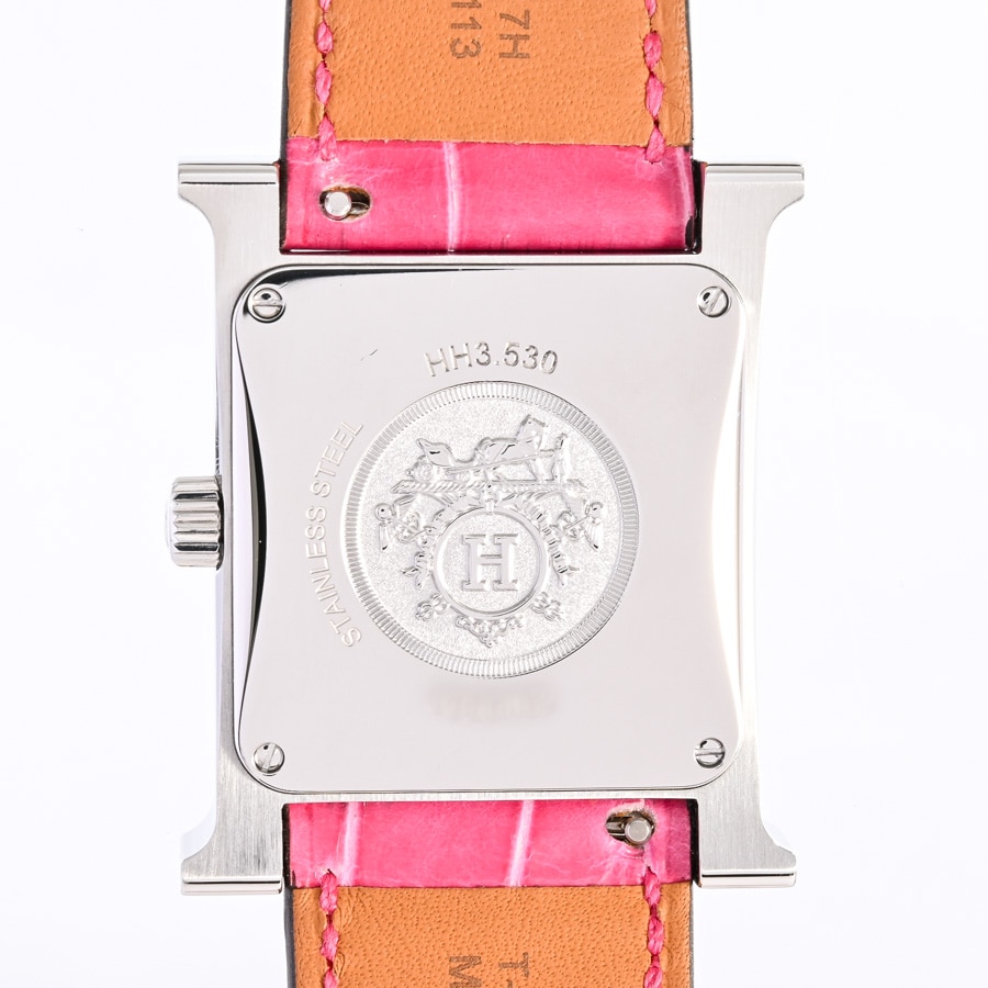 【限定品】HERMES エルメス 時計 Hウォッチ ピンクベルト Hウォッチ | HH3.530 | ステンレス | 中古A品| メンズ│エルメス