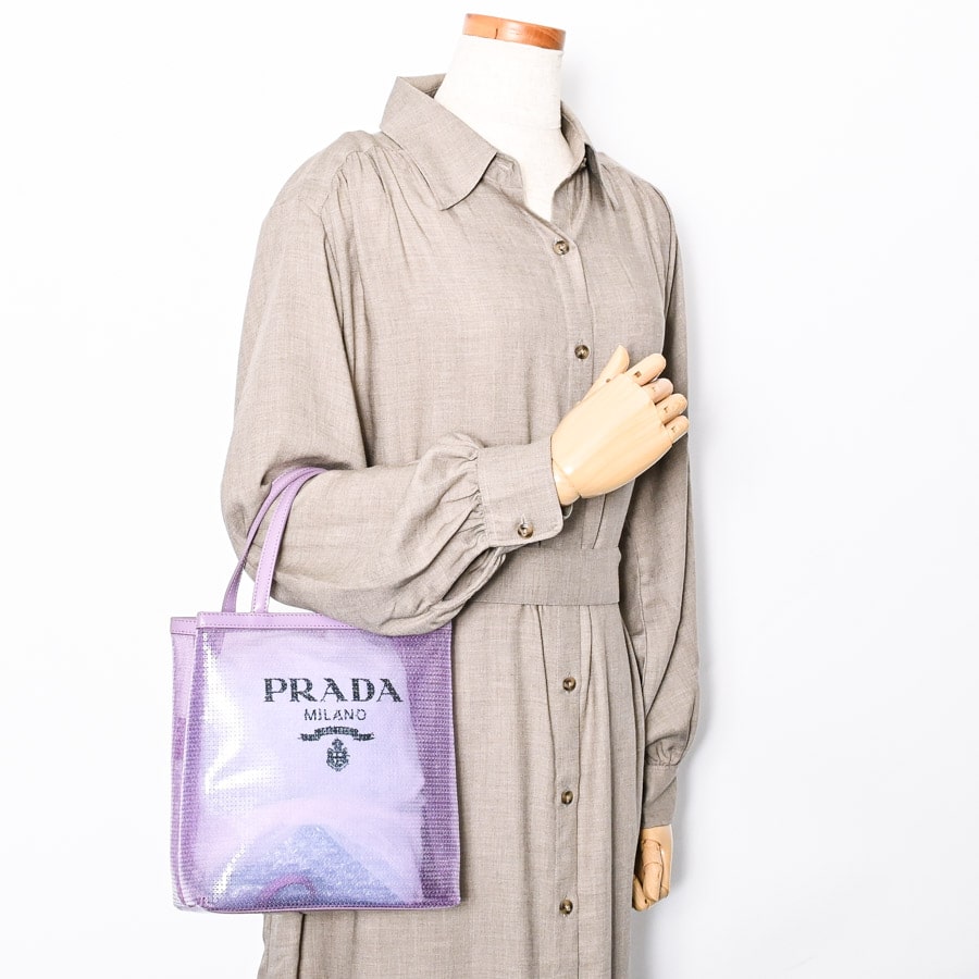 PRADA パープル メッシュトートバッグ 楽天市場】メッシュ（ブランドプラダ）（トートバッグ
