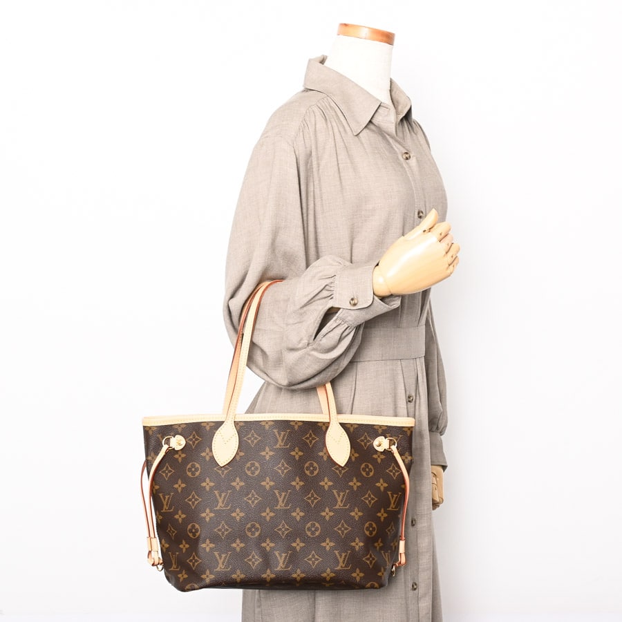 ネヴァーフルPM(約W開口部38底部28xH23xD12.5cm(実寸) ブラウン