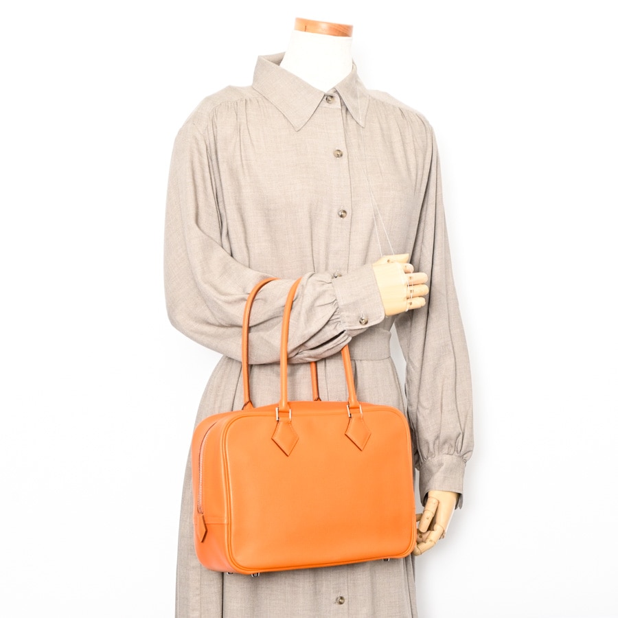 プリュム28(約W28xH21xD10.5cm オレンジ): ブランドバッグ【公式