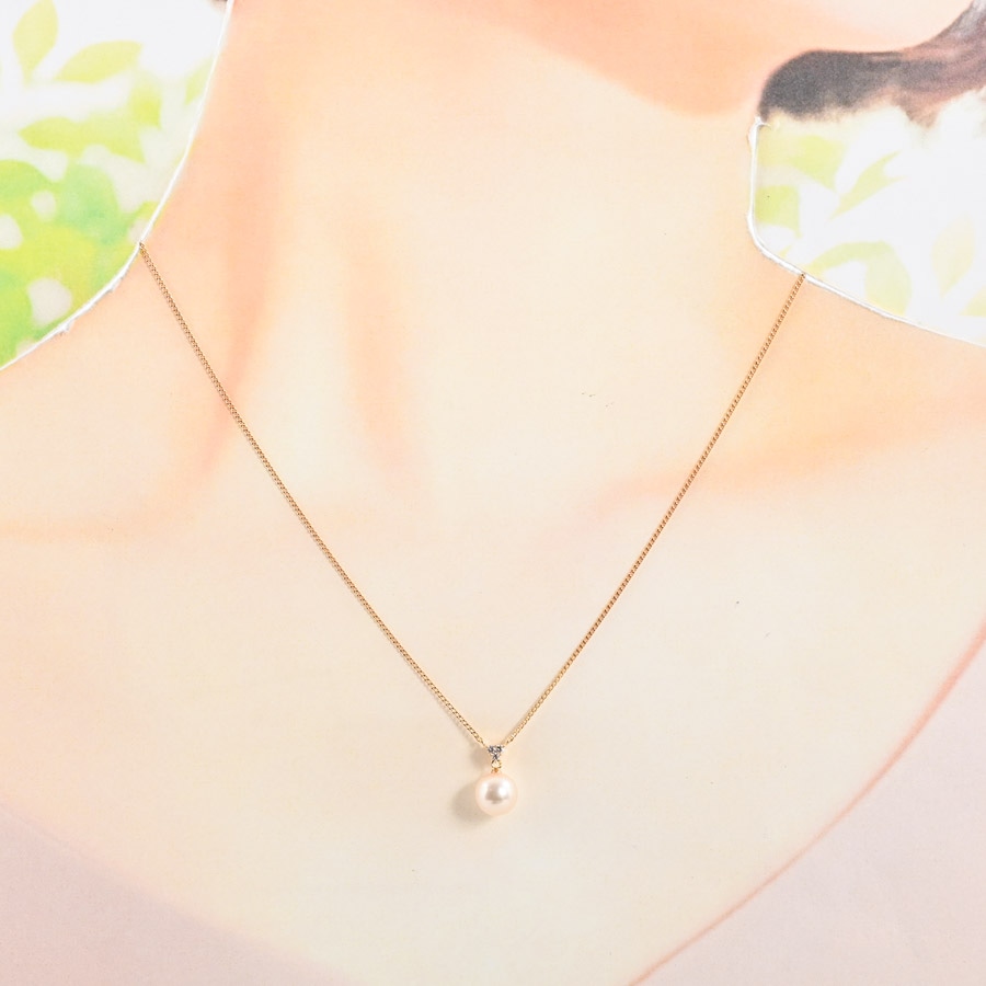 パール ネックレス | K18イエローゴールド | 中古A品| レディース