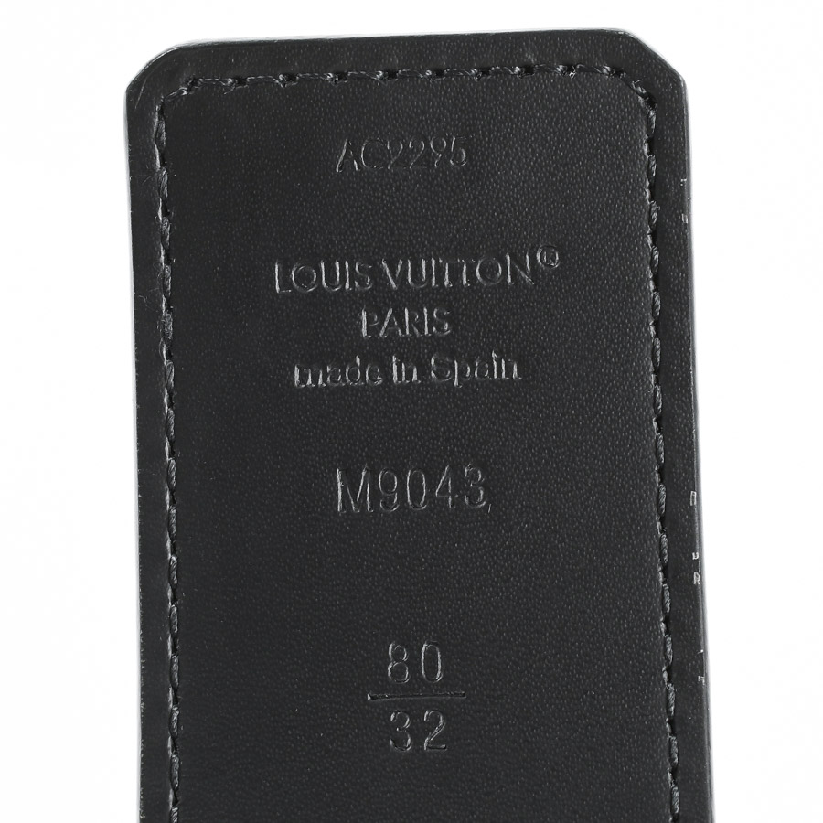 LOUIS VUITTON ステープルエディション　ブラック 　サイズ４４ LVイニシャル40MMリバーシブル | M9043W | 中古AB品| メンズ│ルイ