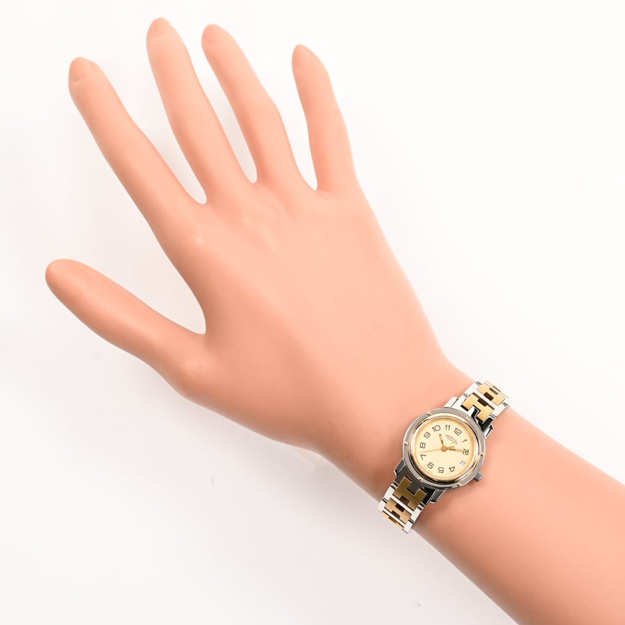 ‼️最終値下げ‼️❣️エルメス クリッパー❣️レディースシルバー/ゴールドCL3.240 エルメス | クリッパー | CL3.240 | ステンレス／ゴールドメッキ