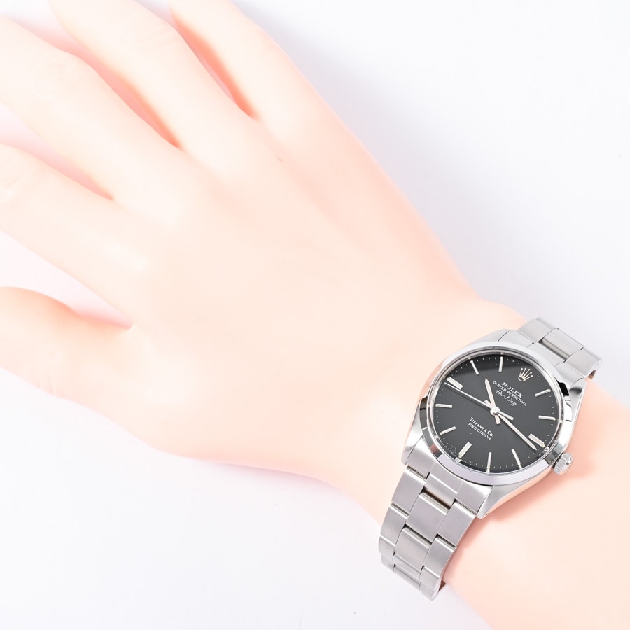 ロレックス エアキング5500 Tiffanyダブルネーム - メルカリ