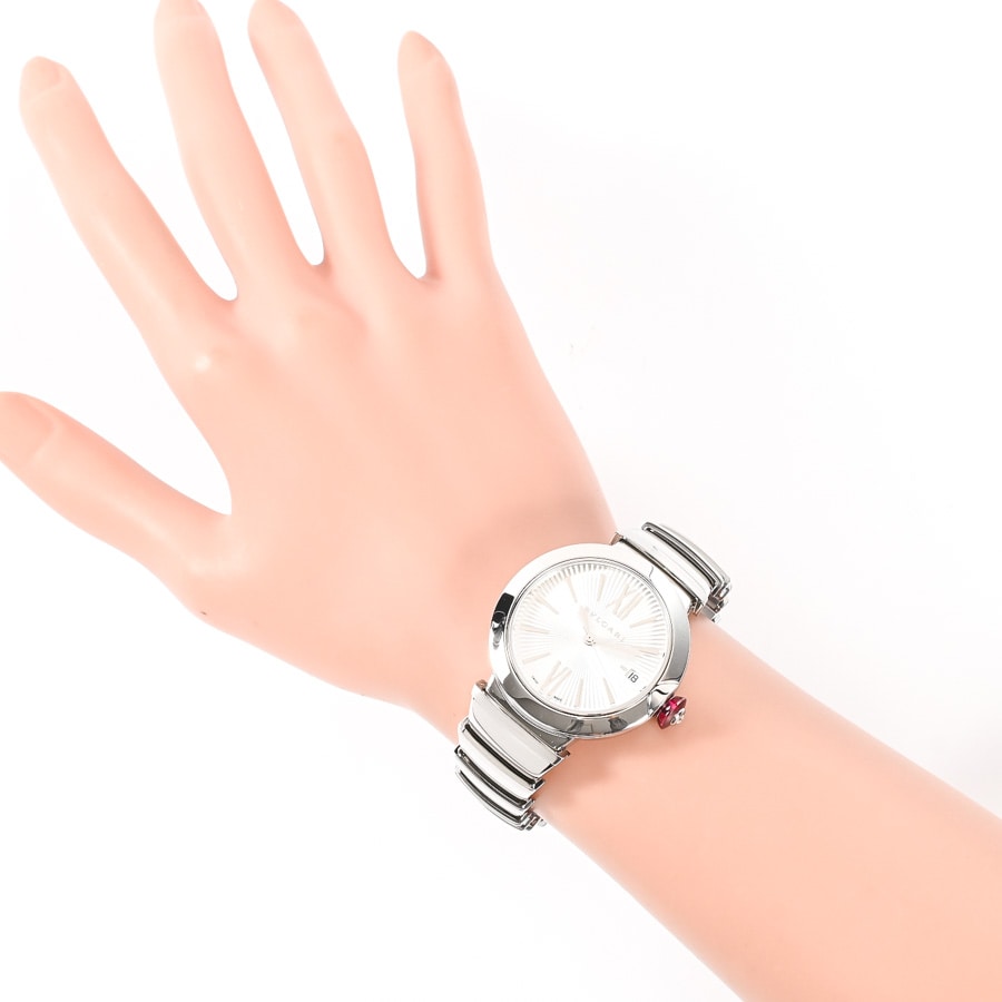 ルチェア(ケース:約36mm(実寸)/ブレスサイズ:約17cm シルバー