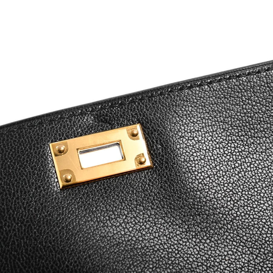 新品 HERMES エルメス ケリーポケット ロング ゴールド ブラック 正規店 ≪ 新品 ≫ エルメス ケリー ロング トゥーゴー 黒 ブラック