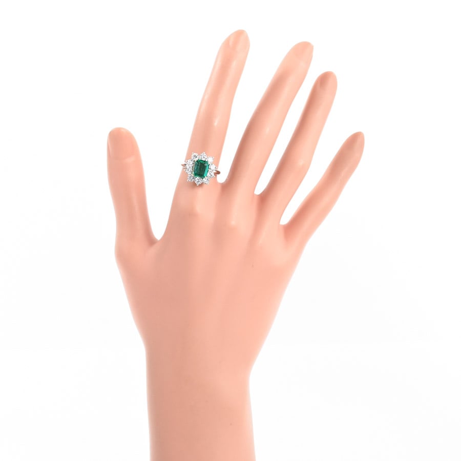 エメラルド リング | Pt900/K18YG | 中古A品| レディース│ノン