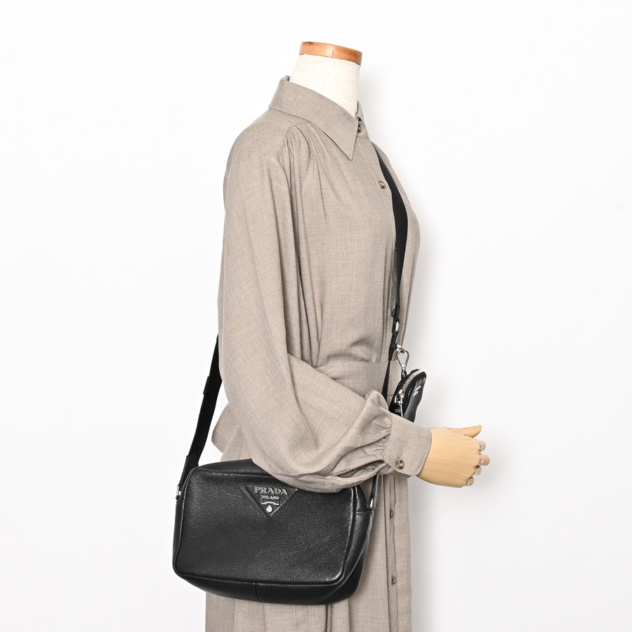 ショルダーバッグ | 1BH182 | クロスショルダーバッグ | 型押しレザー 