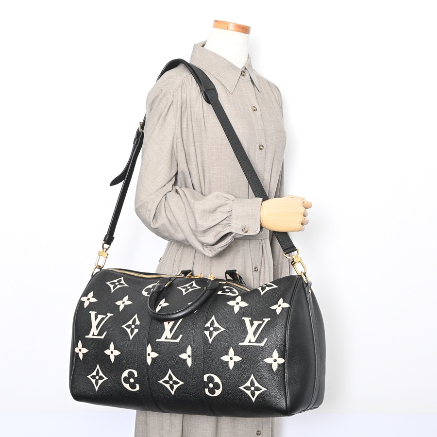 キーポルバンドリエール45(約W46xH27xD20cm(実寸) ブラック/ベージュ