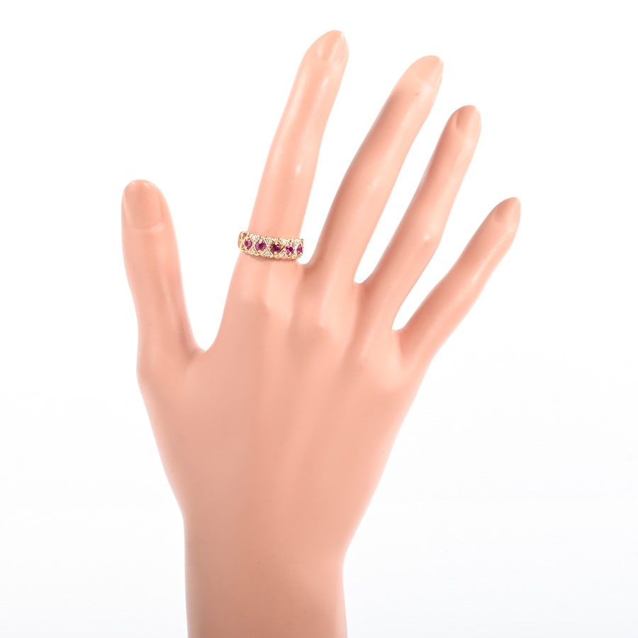 ルビー リング | K18YG | 中古A品| レディース│ノンブランド