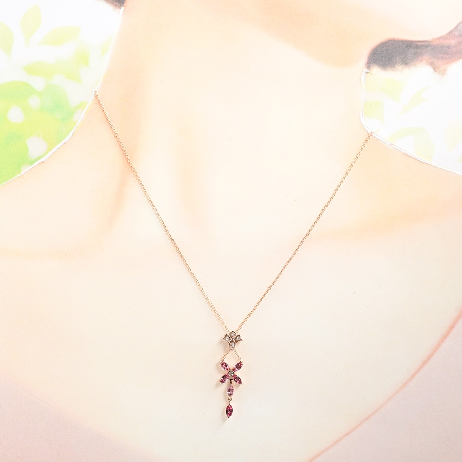 ピンクトルマリン ネックレス | K18ピンクゴールド | 中古A品