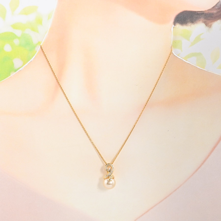 パール ネックレス | K18イエローゴールド | 中古A品| レディース