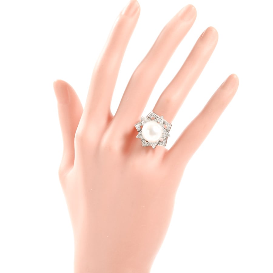パール リング | プラチナ900 | 中古A品| レディース│ノン