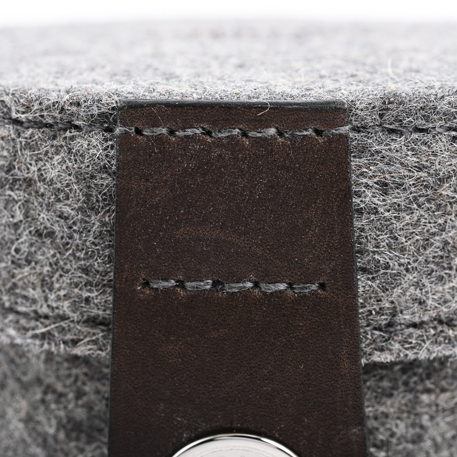 エルメス ボックス シュガーボックス グレー/シルバー金具 フェルト