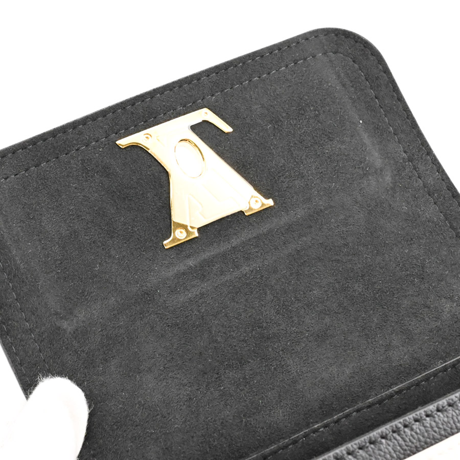 ルイヴィトン ロックミーテンダー M58557 6199152 Auth. LOUIS VUITTON Lockme Tender Black Cream Leather Shoulder Bag
