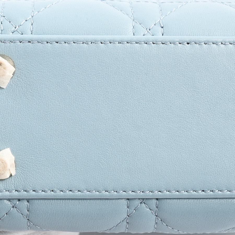 レディディオール ミニ ブルーグレー Small Lady Dior My ABCDior Bag Stone Gray Cannage Lambskin