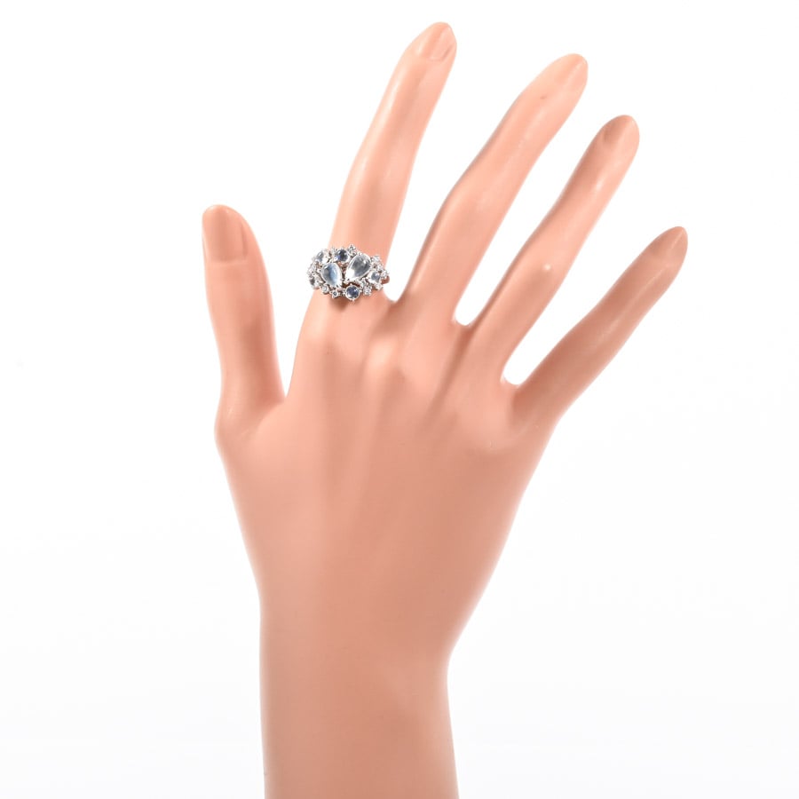 ムーンストーン リング | K18ホワイトゴールド(K18WG) | 中古A品