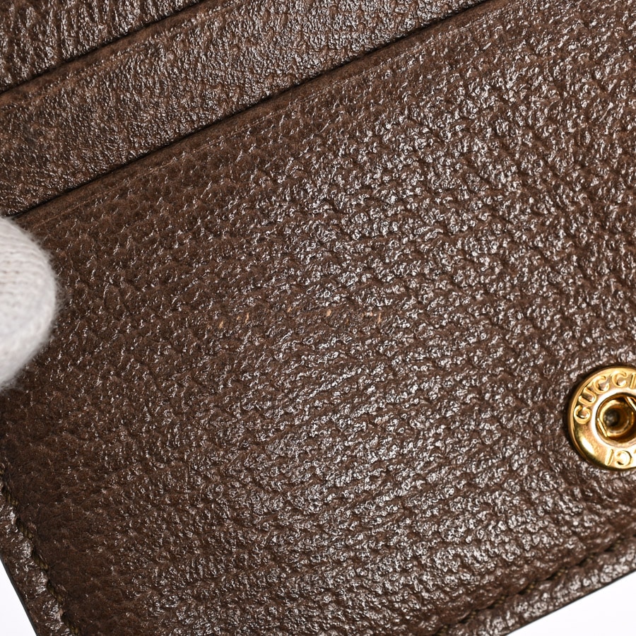 【美品】⠀GUCCI カードケース オフィディアGG ブラウン グッチ オフィディア〕カードケース ・ベージュ＆ダークブラウン ファブリック