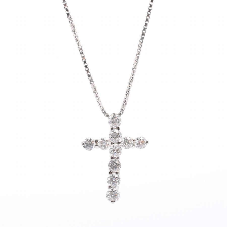 ノンブランドジュエリー ダイヤ ネックレス Pt900/850 ネックレス 中古