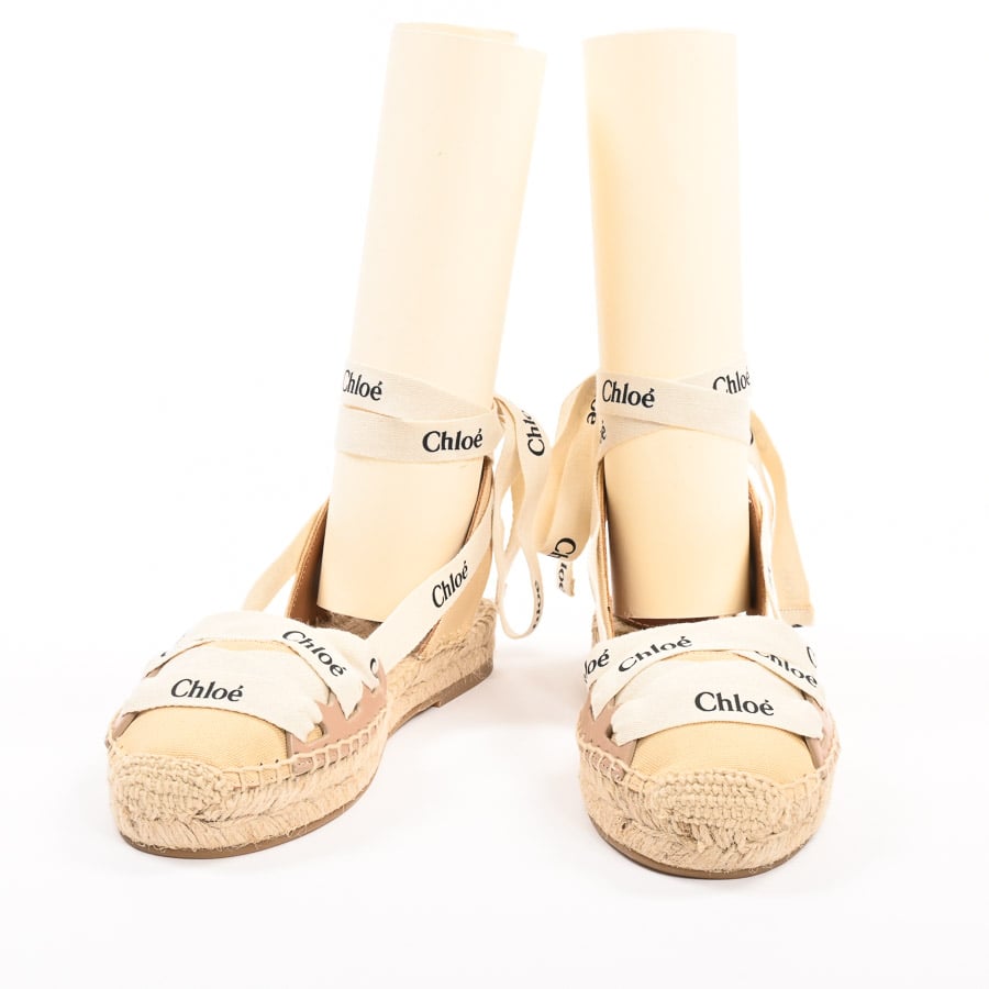クロエ Chloe レースアップフラットエスパドリーユ CHC21U444R6