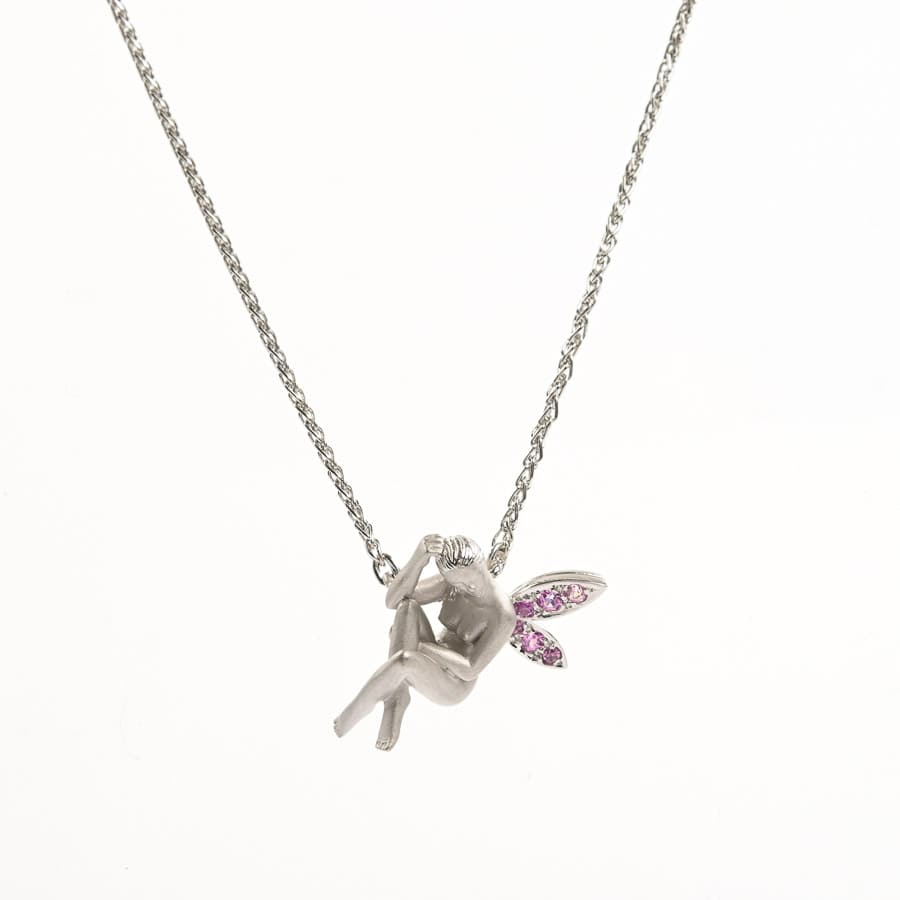 妖精モチーフ チェーン長さ(留め具含):約40.5/47cm チャーム:約W14xH16mm