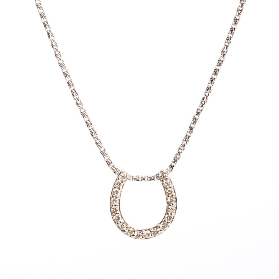 ノンブランドジュエリー ダイヤ ネックレス K18WG ネックレス 中古A品