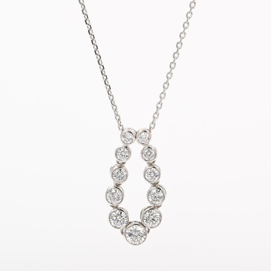 ノンブランドジュエリー ダイヤ ネックレス Pt900/850 ネックレス 中古 