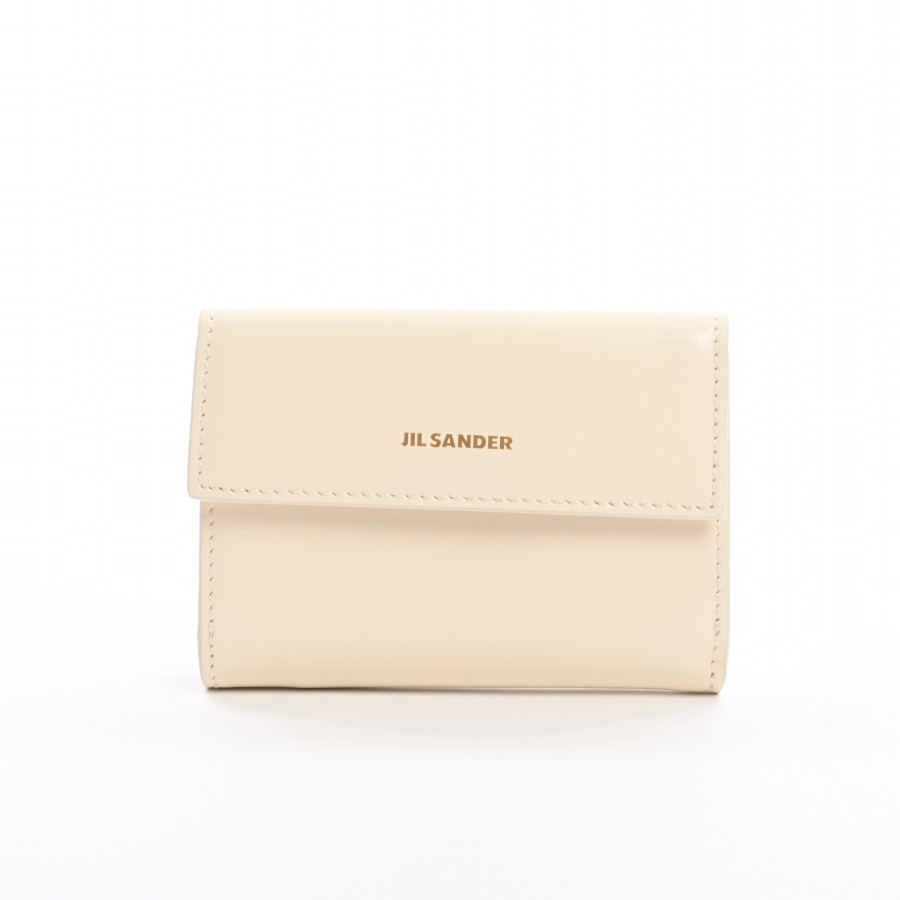 ミツオリコンパクトウォレット ホワイト 約W10xH7.5cm(実寸)