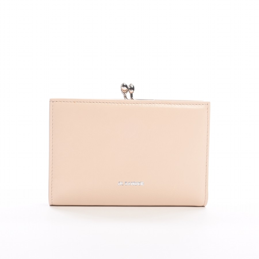 ミディアムウォレット ピンクベージュ 約W12.5xH8cm(実寸)