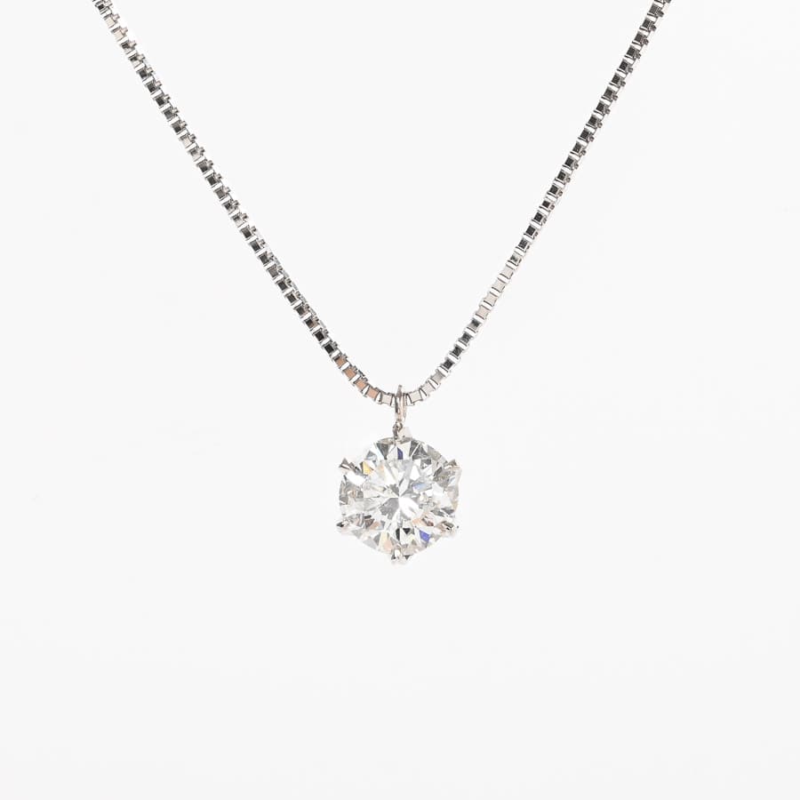 ダイヤ ネックレス Pt900/850 チェーン長さ(留め具含):約最長46cm