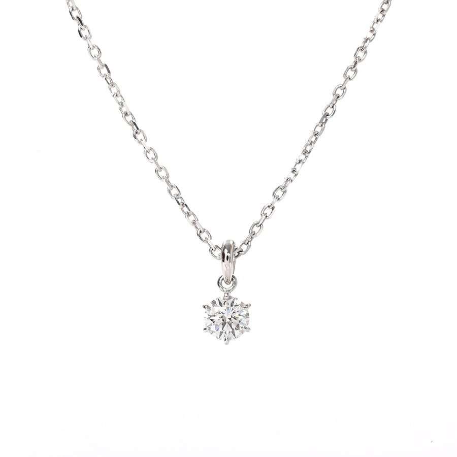 ダイヤ ネックレス Pt950 チェーン長さ(留め具含):約39.5cm