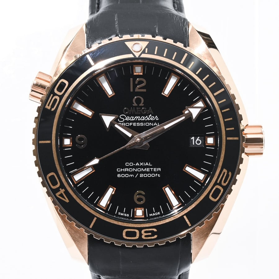 オメガ シーマスター プラネット オーシャン 600M コーアクシャル クロノメーター 42mm Seamaster Planet Ocean 600M Co-Axial Chronometer 232.30.42.21.01.001 箱 保証書 SS メンズ時計 ブラック 仕上げ済 美品