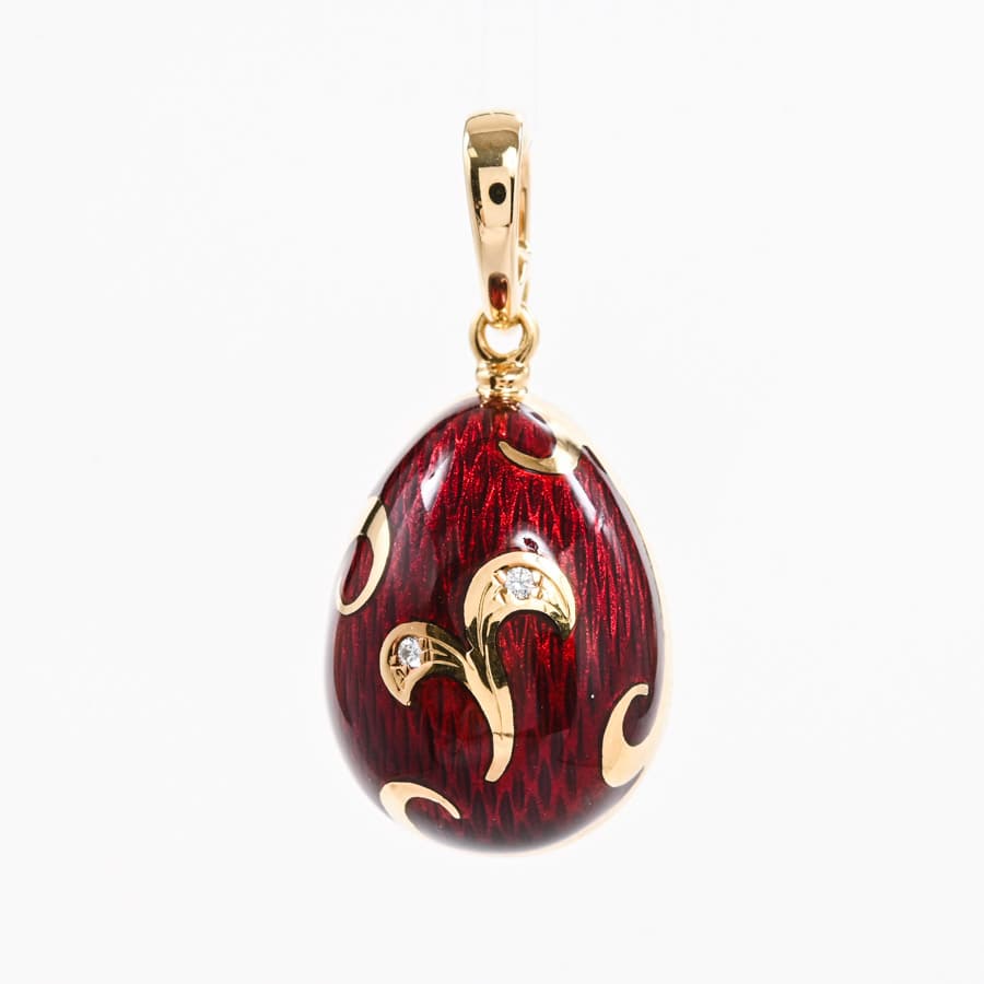 FABERGE ファベルジェ 18KT K18 18金イエローゴールド ダイヤ エナメル リング 指輪 アクセサリー 約11号