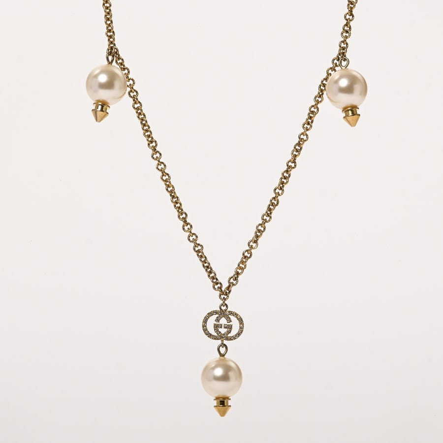 グッチ | ロングネックレス | ゴールドメッキ | 中古AB品 | レディース