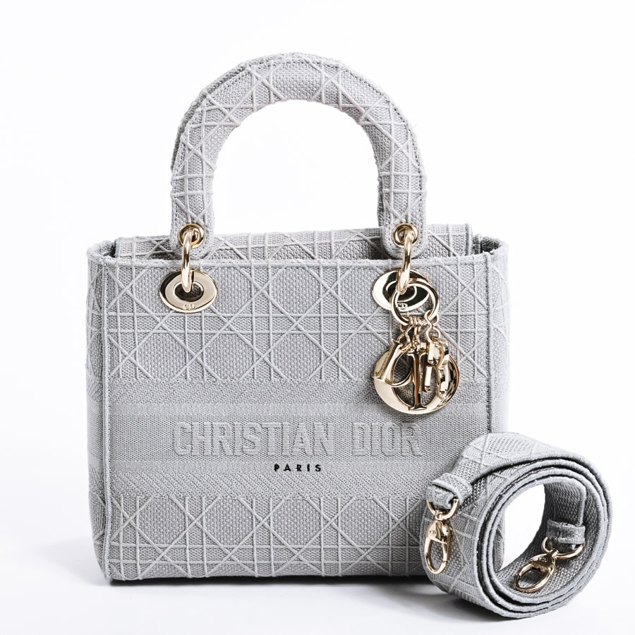 <br>Christian Dior クリスチャンディオール/レディディオールLady D Liteミディアムキャンバスベージュ/M0565OREY M919/ブランドバック/Aランク/92