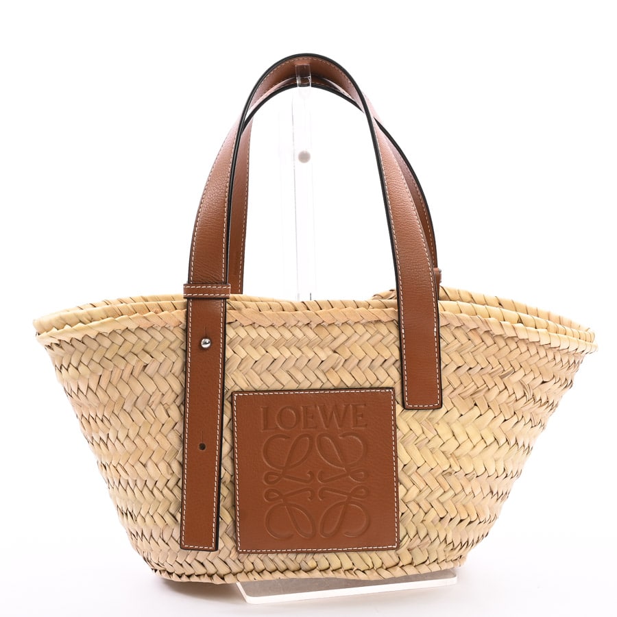 バスケットバッグスモール ナチュラル / タン 約W33xH17xD13cm