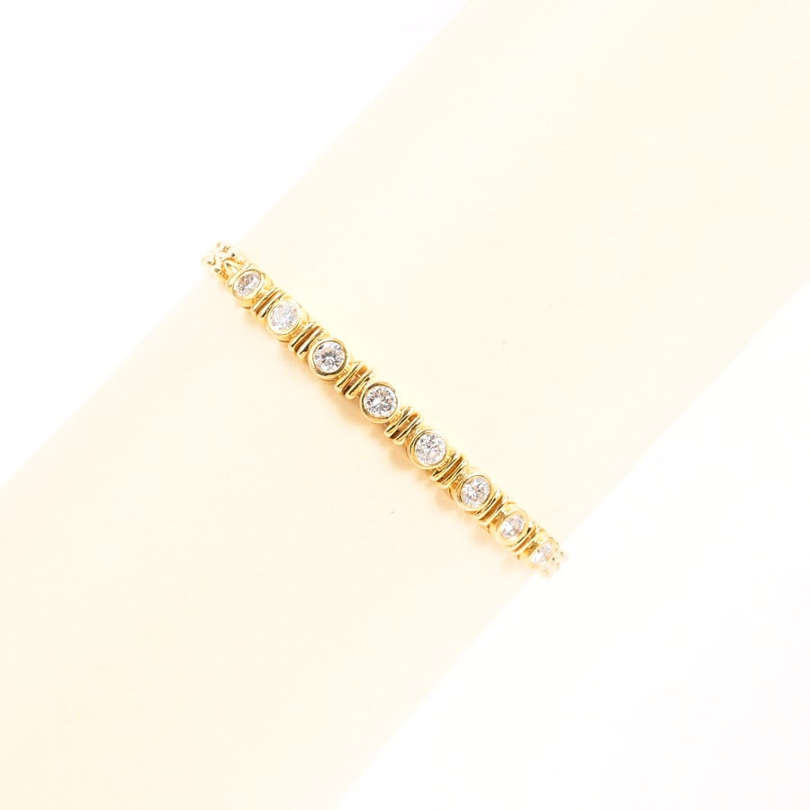 ダイヤ ブレスレット チェーン長さ(留め具含):約17cm / チャーム:約W54xH5mm
