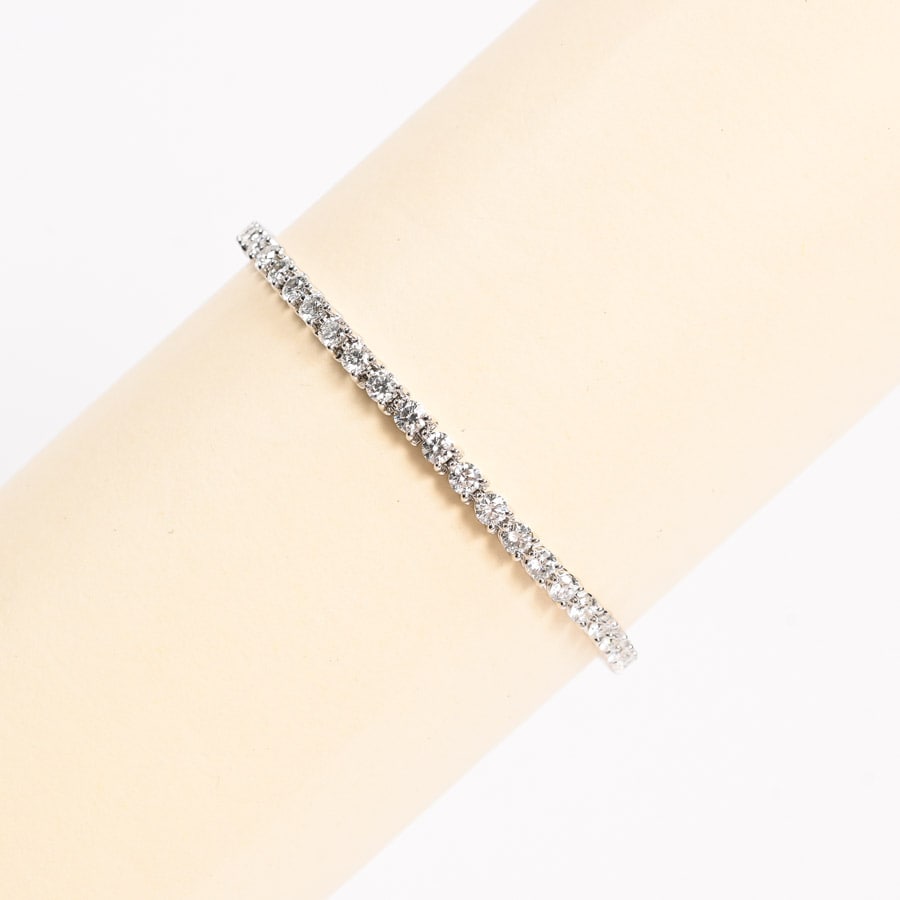 ラウンドカットテニス チェーン長さ(留め具含):約18cm 幅:3.2ｍｍ