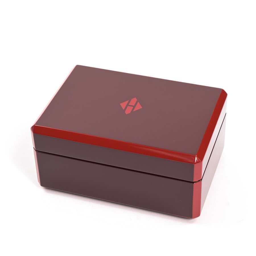 リングボックス ボルドー 約W15xH7xD10.5cm(実寸)