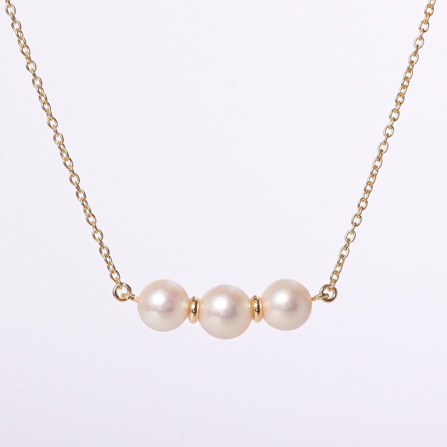 パール ネックレス チェーン長さ(留め具含):約40cm/チャーム:約W2.5xH7mm