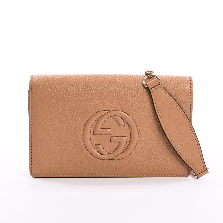 チェーンウォレット ベージュ 約W20xH13cm(実寸)