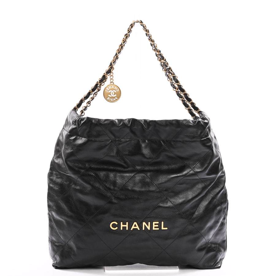 CHANEL22ハンドバッグ ブラック 約W42xH39xD8cm