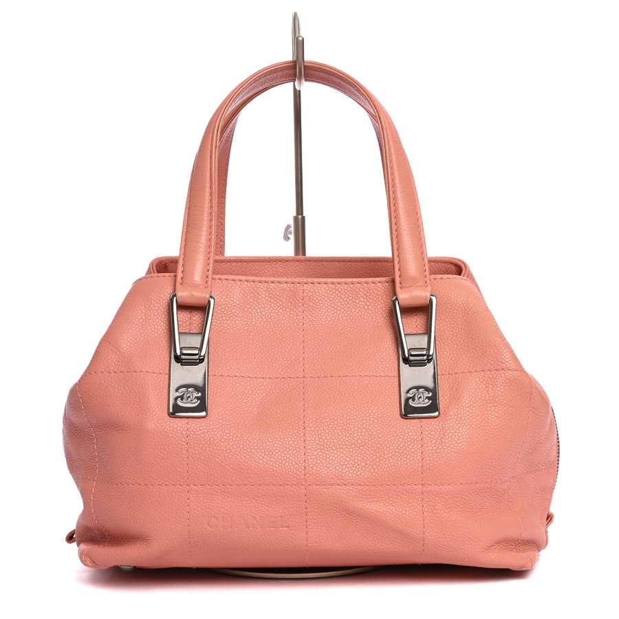 ハンドバッグ ピンク 約W27xH19xD12cm(実寸)